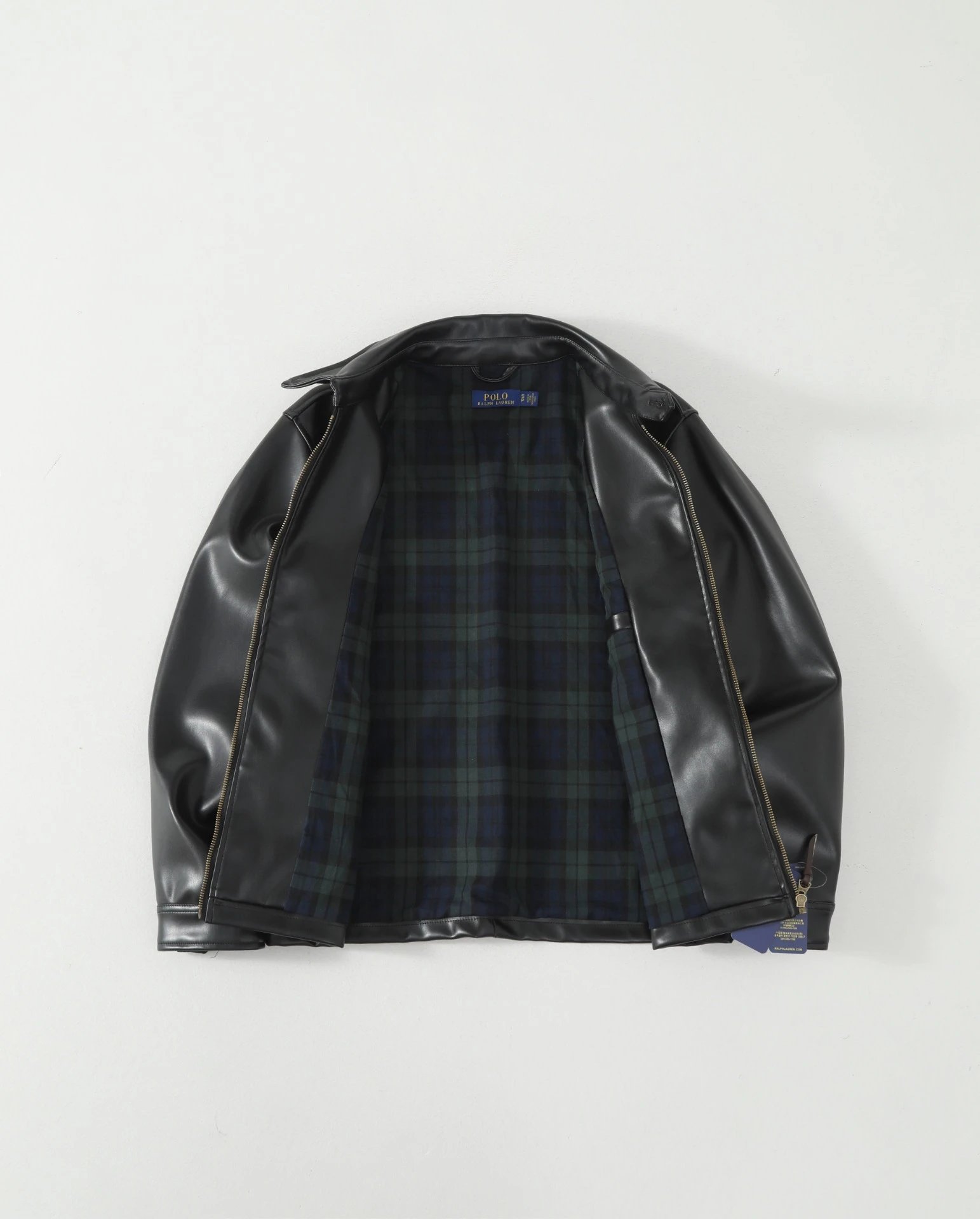 Classic Zip Collar Leather Jacket photo 8