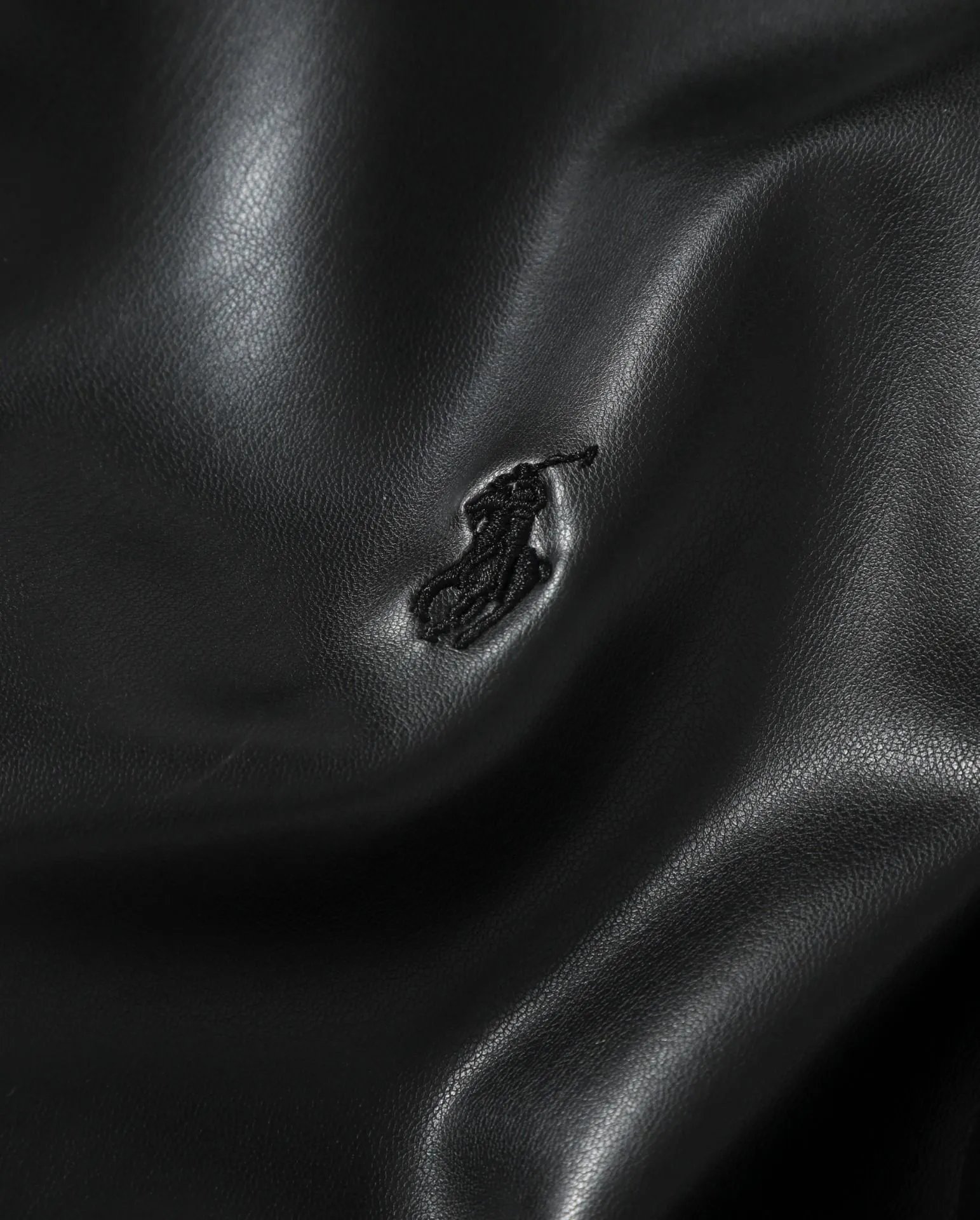 Classic Zip Collar Leather Jacket photo 5