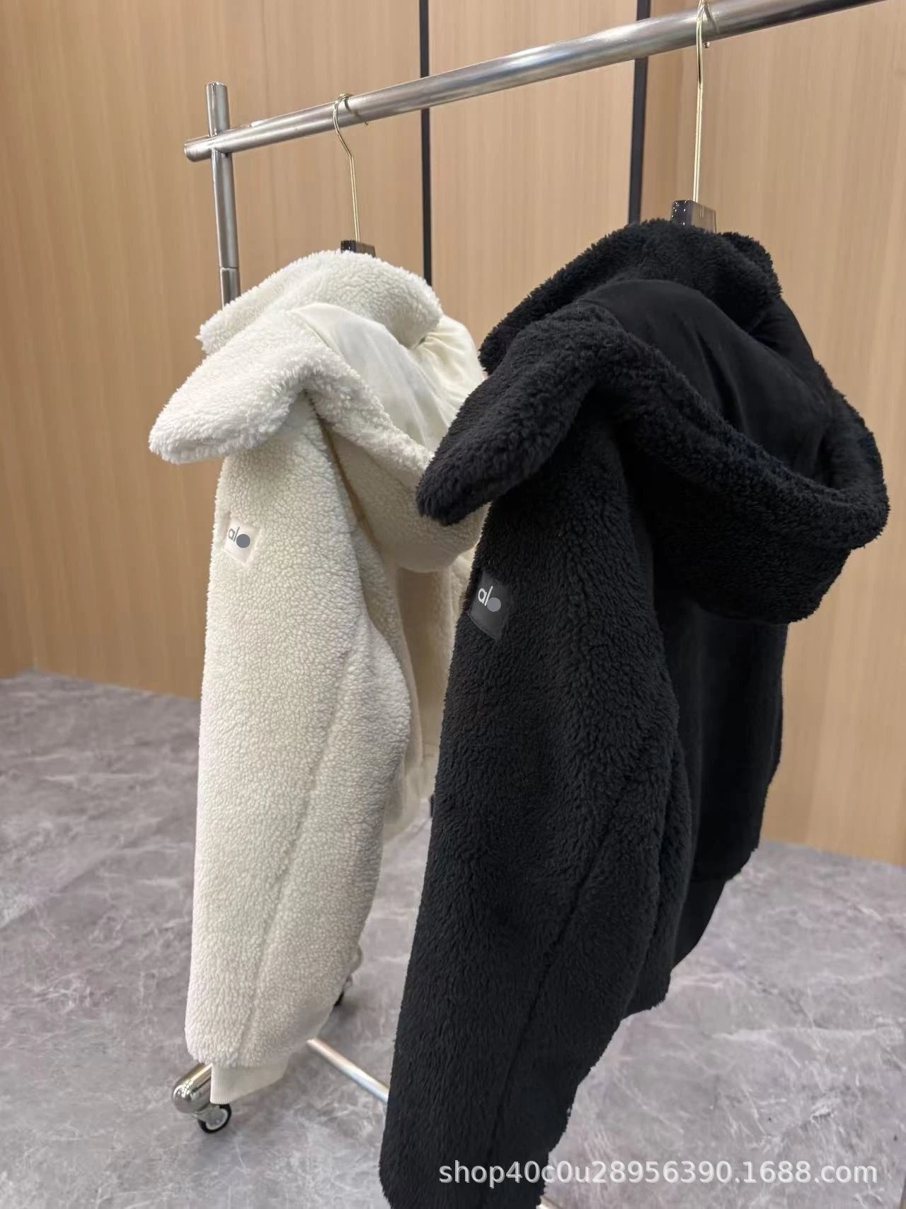 Rabbit Fur Fleece Hooded Puffer Jacket photo 8