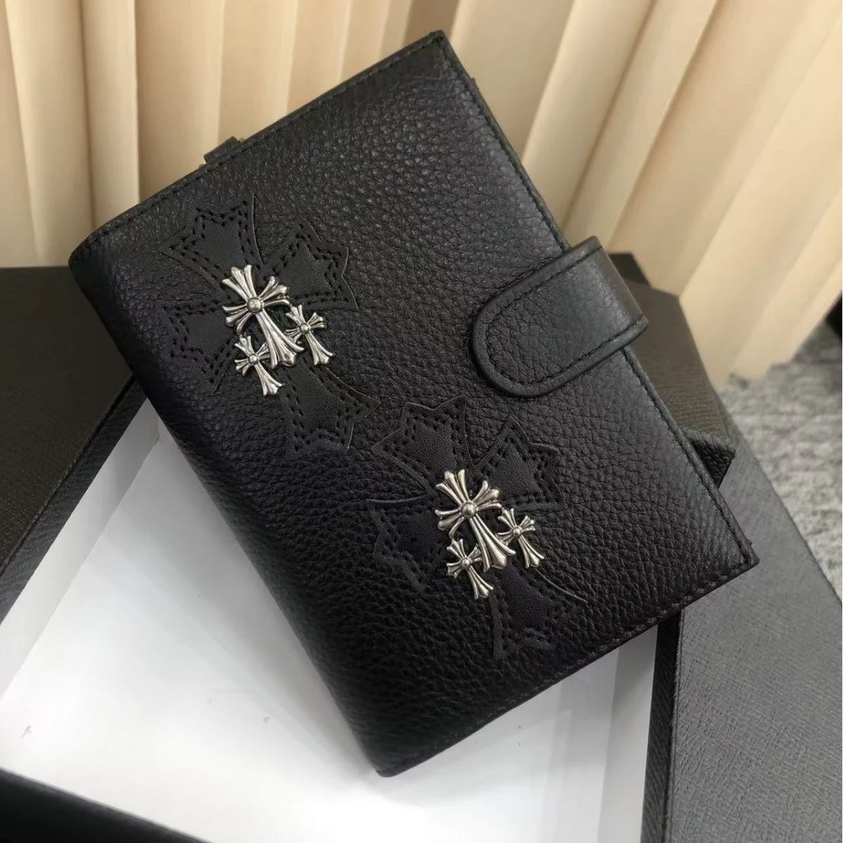 Cross Pendant Passport Holder Card Case