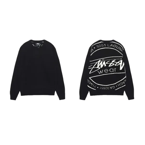 Stüssy Basketball Knit Sweater Black - 1