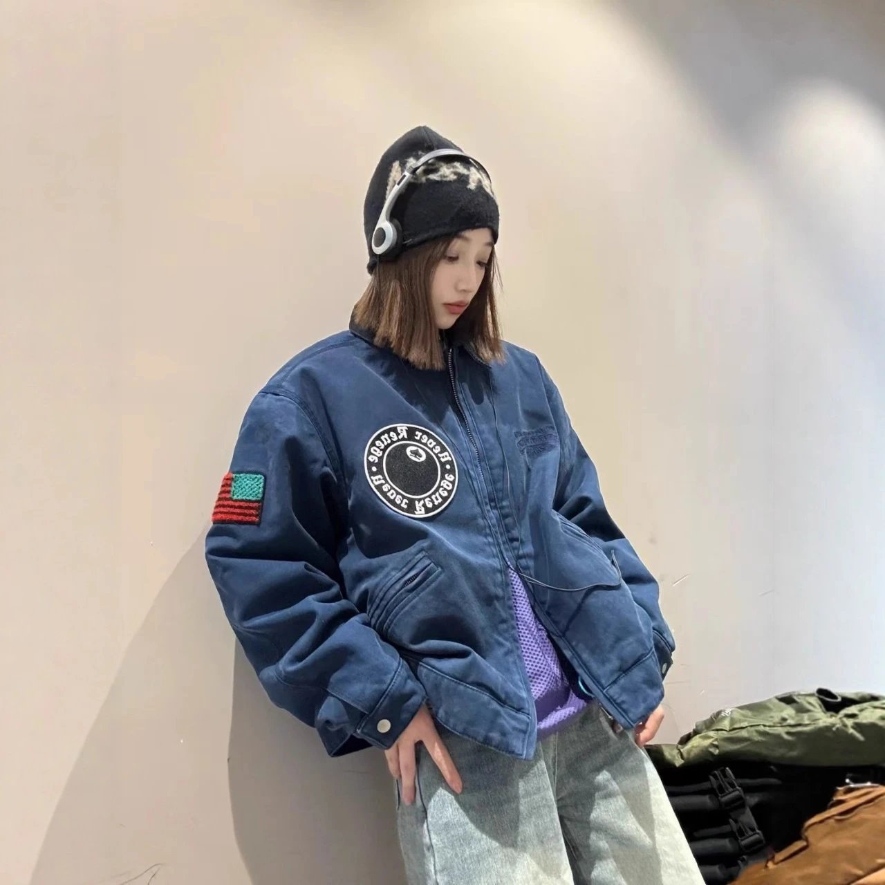 Blue Military-Style 