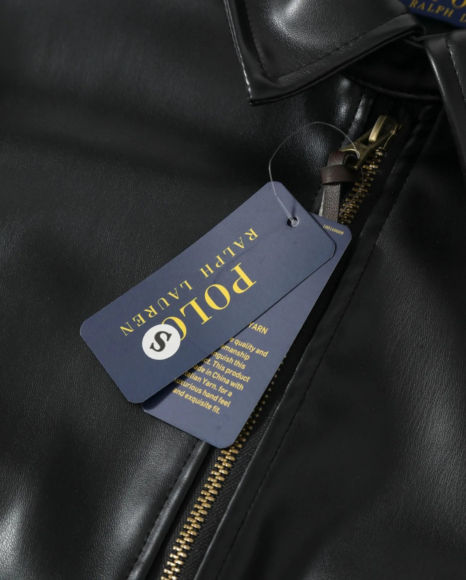Classic Zip Collar Leather Jacket photo 6