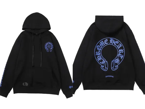 Chrome Hearts Cross Embroidered Black Hoodie - 21