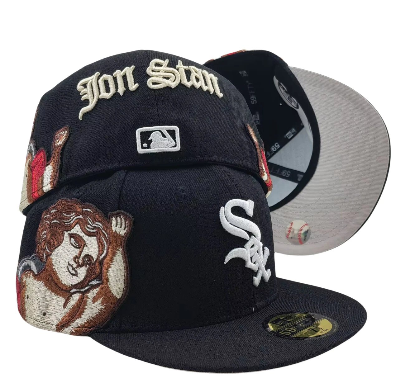 New Era x Jon Stan Chicago White Sox 59FIFTY Black Embroidered Baseball Cap - 1
