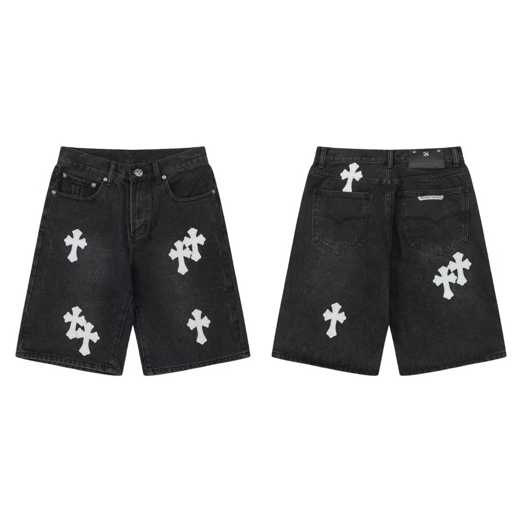Chrome Hearts Cross Sanskrit Denim Shorts photo 6