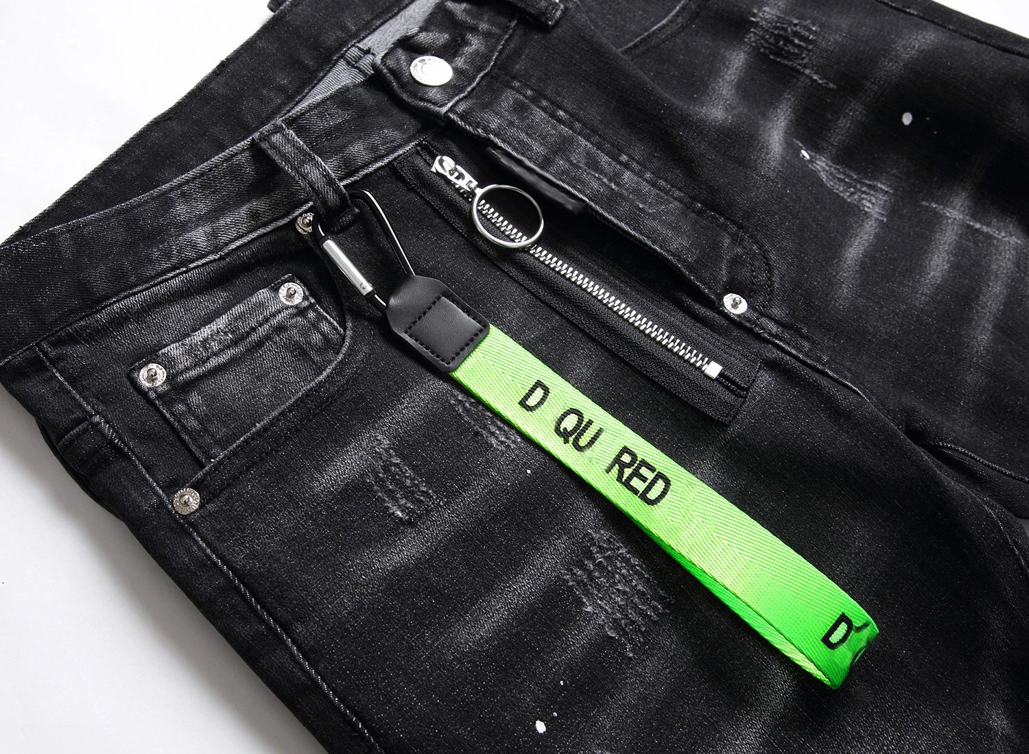 Dsquared2 Distressed Black Paint-Splatter Jeans - 7
