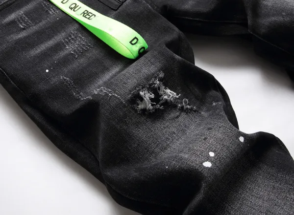Dsquared2 Distressed Black Paint-Splatter Jeans - 13