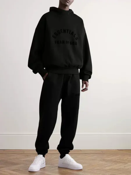 Fear of God Essentials Arch Logo Black Crewneck Sweatshirt - 6