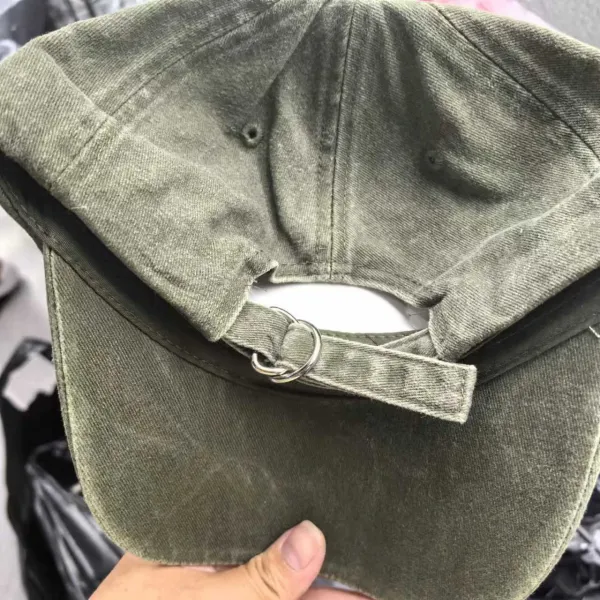 Acne Studios Script Embroidered Baseball Cap Army Green - 15
