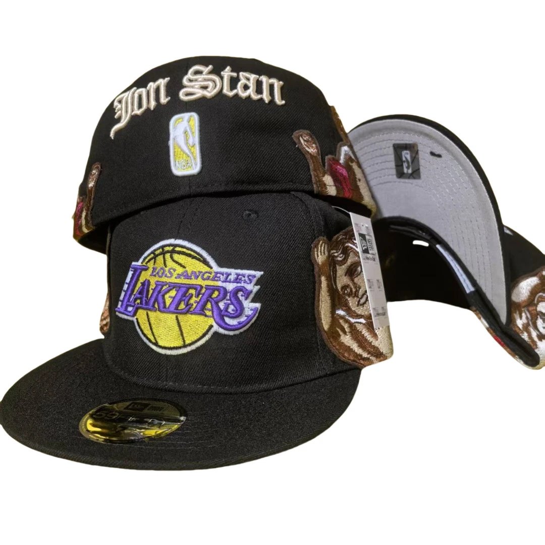 New Era x Jon Stan x Los Angeles Lakers 59FIFTY Black Snapback Hat - 1