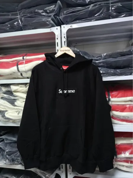 Supreme Box Logo Hoodie Black - 1