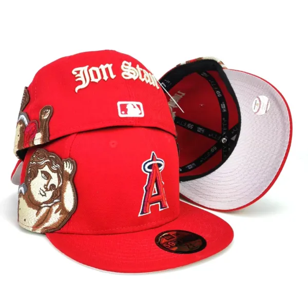 New Era x Jon St. John x Los Angeles Angels 59FIFTY Red Baseball Cap - 1