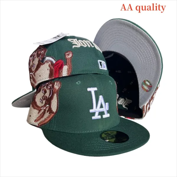 New Era x MLB Los Angeles Dodgers Custom Embroidered Green Baseball Cap - 1