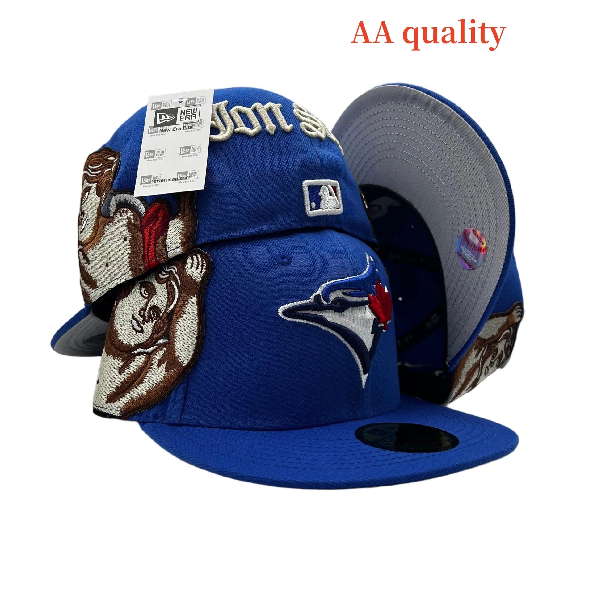 New Era x Toronto Blue Jays MLB 59FIFTY Fitted Cap Royal Blue with Embroidered Bear Patch - 1