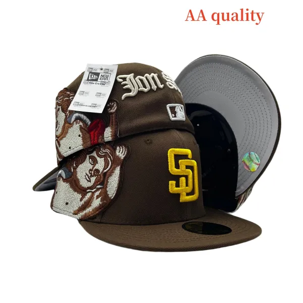 New Era x San Diego Padres MLB 59FIFTY Brown Embroidered Angel Patch Cap - 1