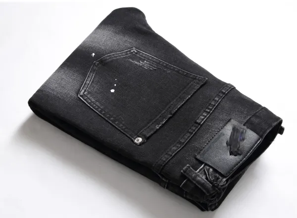 Dsquared2 Distressed Black Paint-Splatter Jeans - 16
