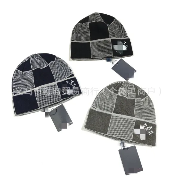 Louis Vuitton Patchwork Knit Beanie Navy and Gray - 4