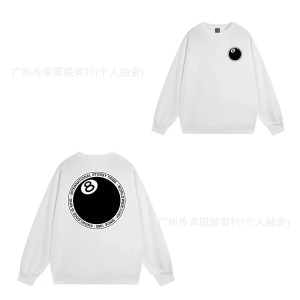 Stüssy International Tribe 8-Ball White Hoodie - 1