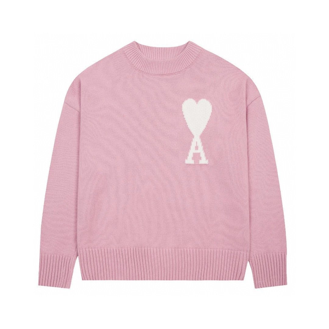 Embroidered Jacquard Crew Neck Knit Sweater photo 5