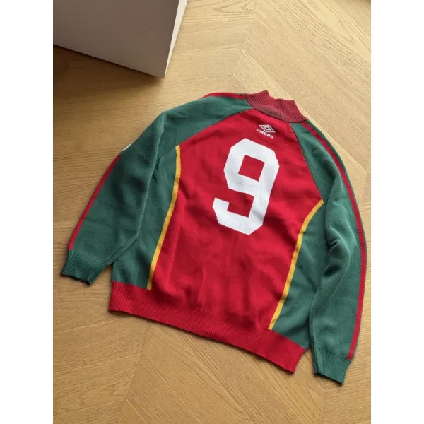 Umbro Retro Football Jersey Sweater Red Green Multicolor - 1