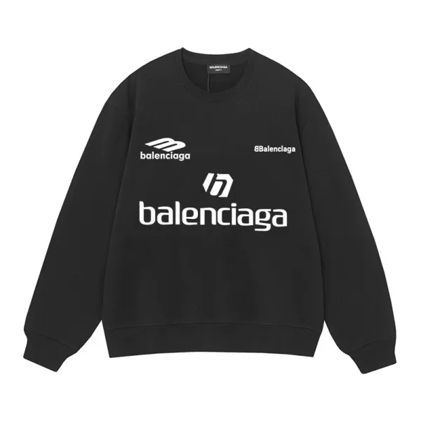 Balenciaga Multi-Logo Black Hoodie - 1