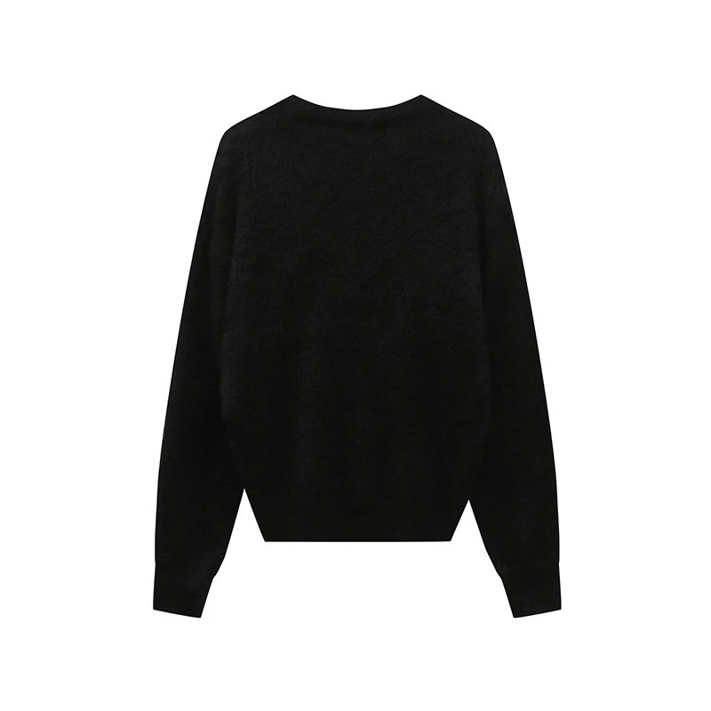 S.M Letter Pattern Knit Crew Neck Sweater photo 7