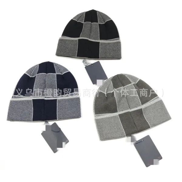 Louis Vuitton Patchwork Knit Beanie Navy and Gray - 5