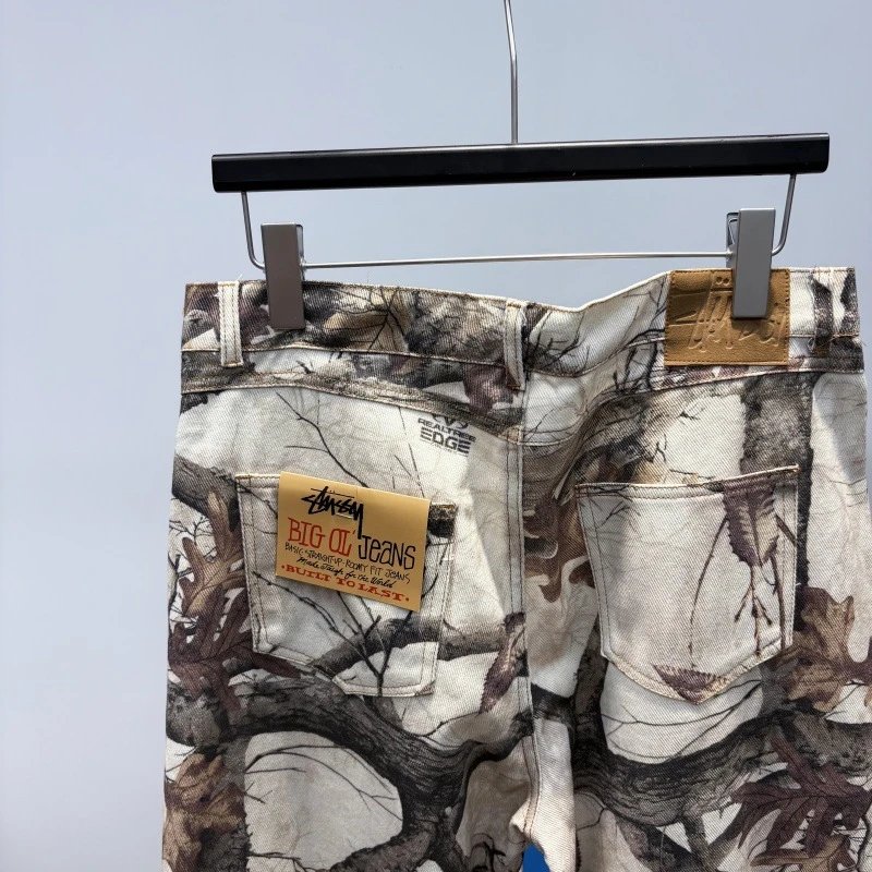 Stüssy x Big Dl Jeans Leopard Print Gradient Washed Denim Jeans - 17