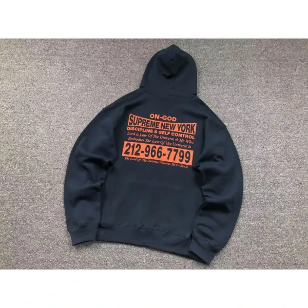 Supreme x On-God Hoodie Black - 1