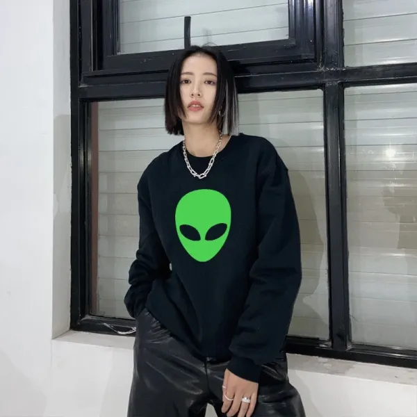 Balenciaga Logo Print Hoodie Black and White - 4