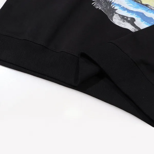 Balenciaga Logo Print Hoodie Black and White - 26