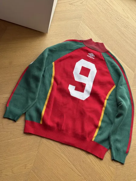 Umbro Retro Football Jersey Sweater Red Green Multicolor - 14