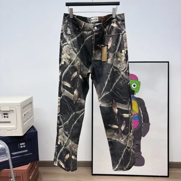 Stüssy x Big Dl Jeans Leopard Print Gradient Washed Denim Jeans - 21