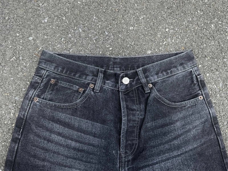 Customized Distressed Chain-Adorned Wide-Leg Jeans - 6