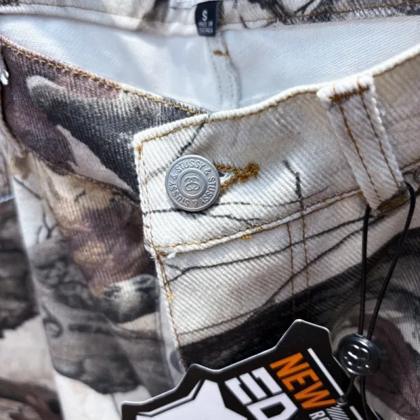 Stüssy x Big Dl Jeans Leopard Print Gradient Washed Denim Jeans - 11
