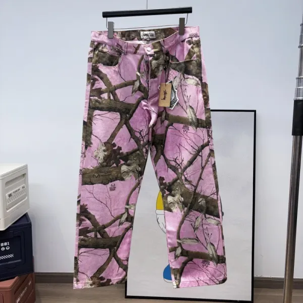 Stüssy x Big Dl Jeans Leopard Print Gradient Washed Denim Jeans - 18