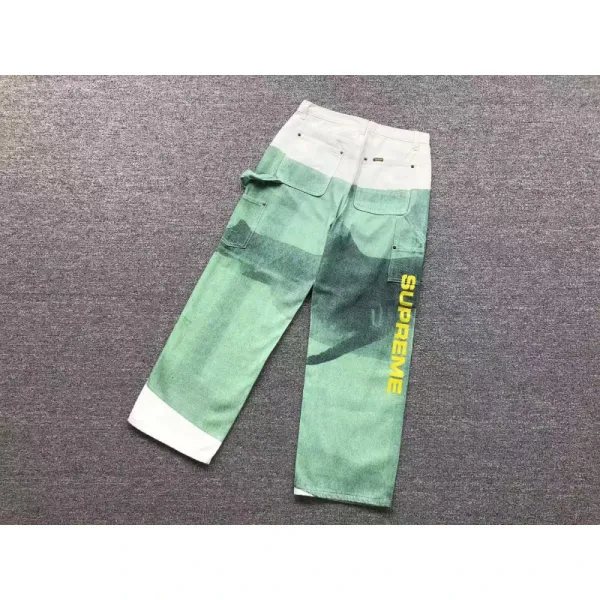 Supreme Camo Print Cargo Pants Green/White - 1