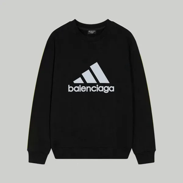 Balenciaga x Adidas Logo Sweatshirt Black Hoodie - 1