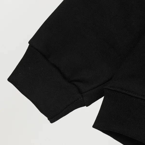 Balenciaga Logo Print Hoodie Black and White - 21