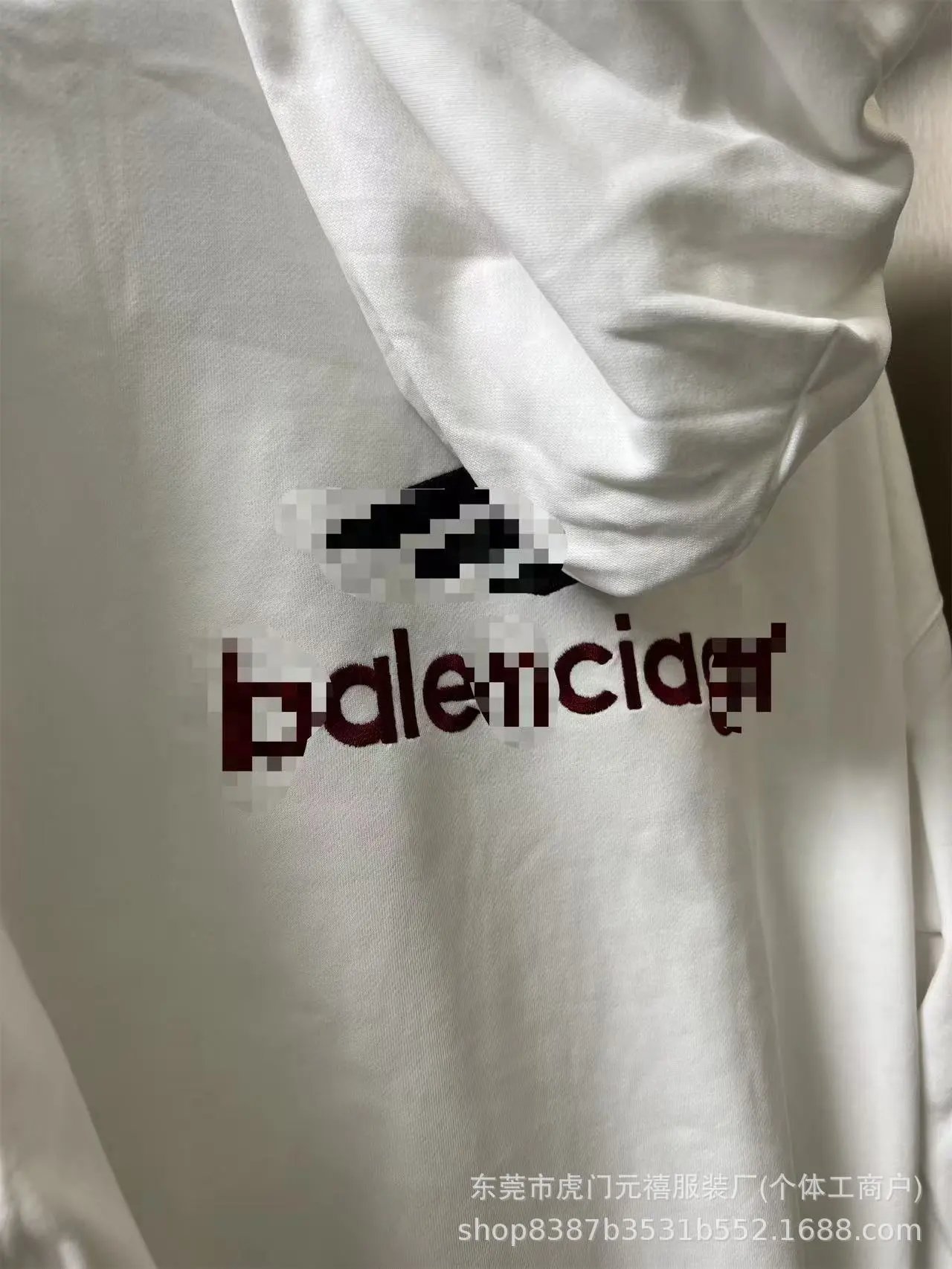Balenciaga Logo Print Black Hoodie - 20