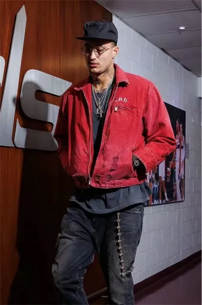 E.R.D. Distressed Red Workwear Jacket - 7