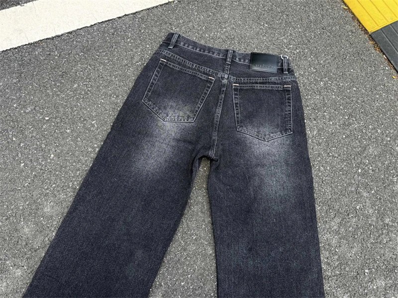 Customized Distressed Chain-Adorned Wide-Leg Jeans - 11