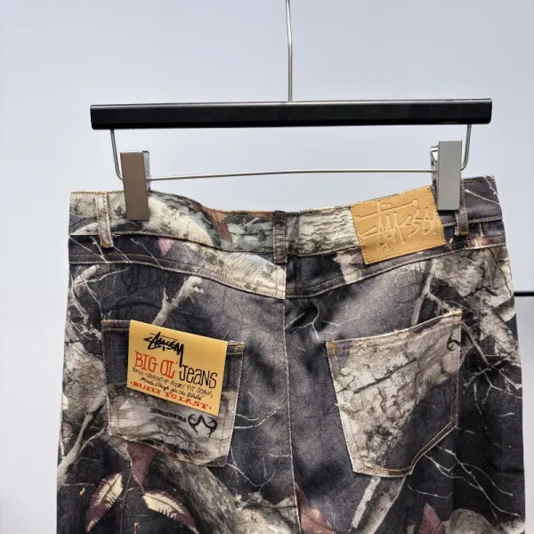 Stüssy x Big Dl Jeans Leopard Print Gradient Washed Denim Jeans - 23