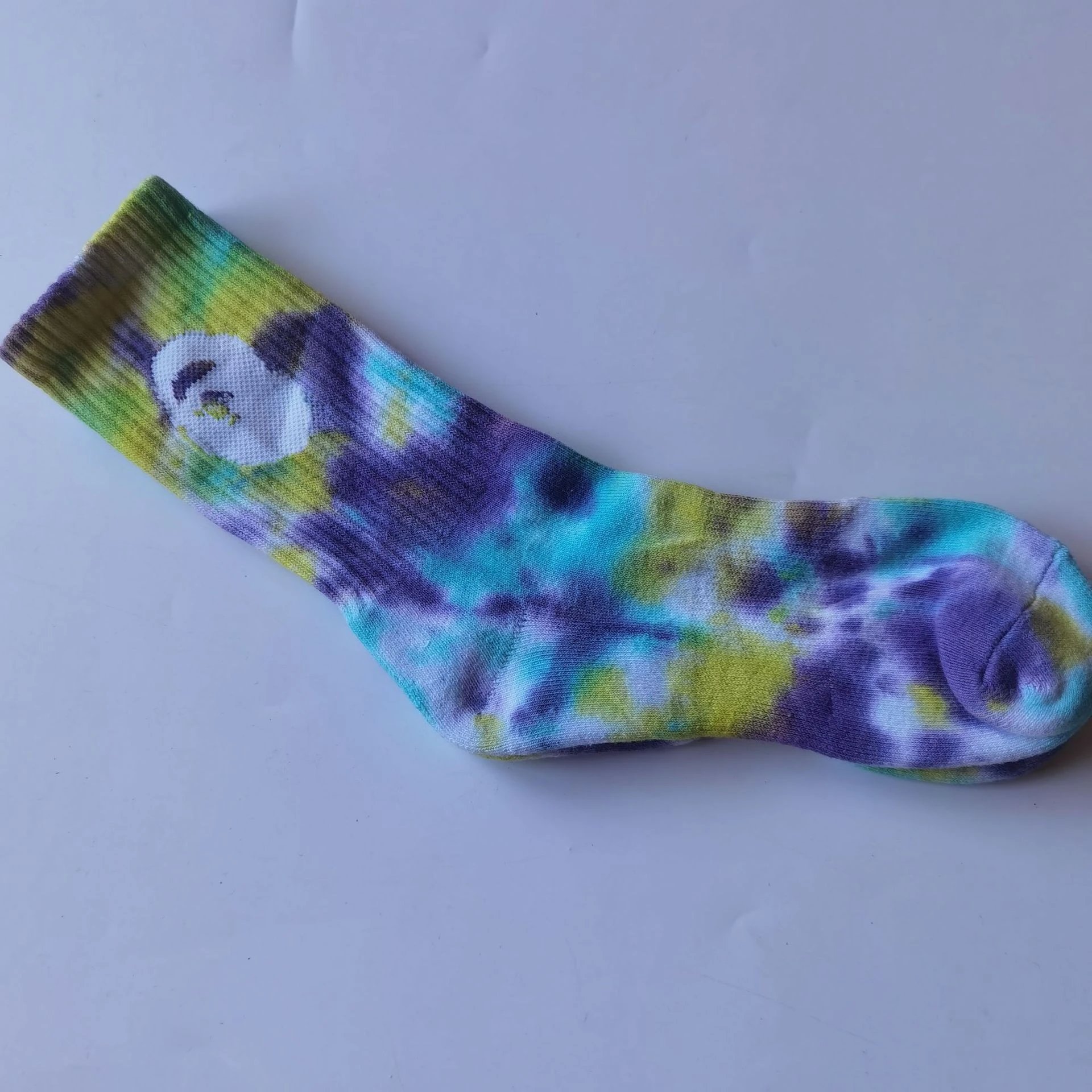 Bape Ape Head Tie-Dye Towel Sole High Socks photo 4