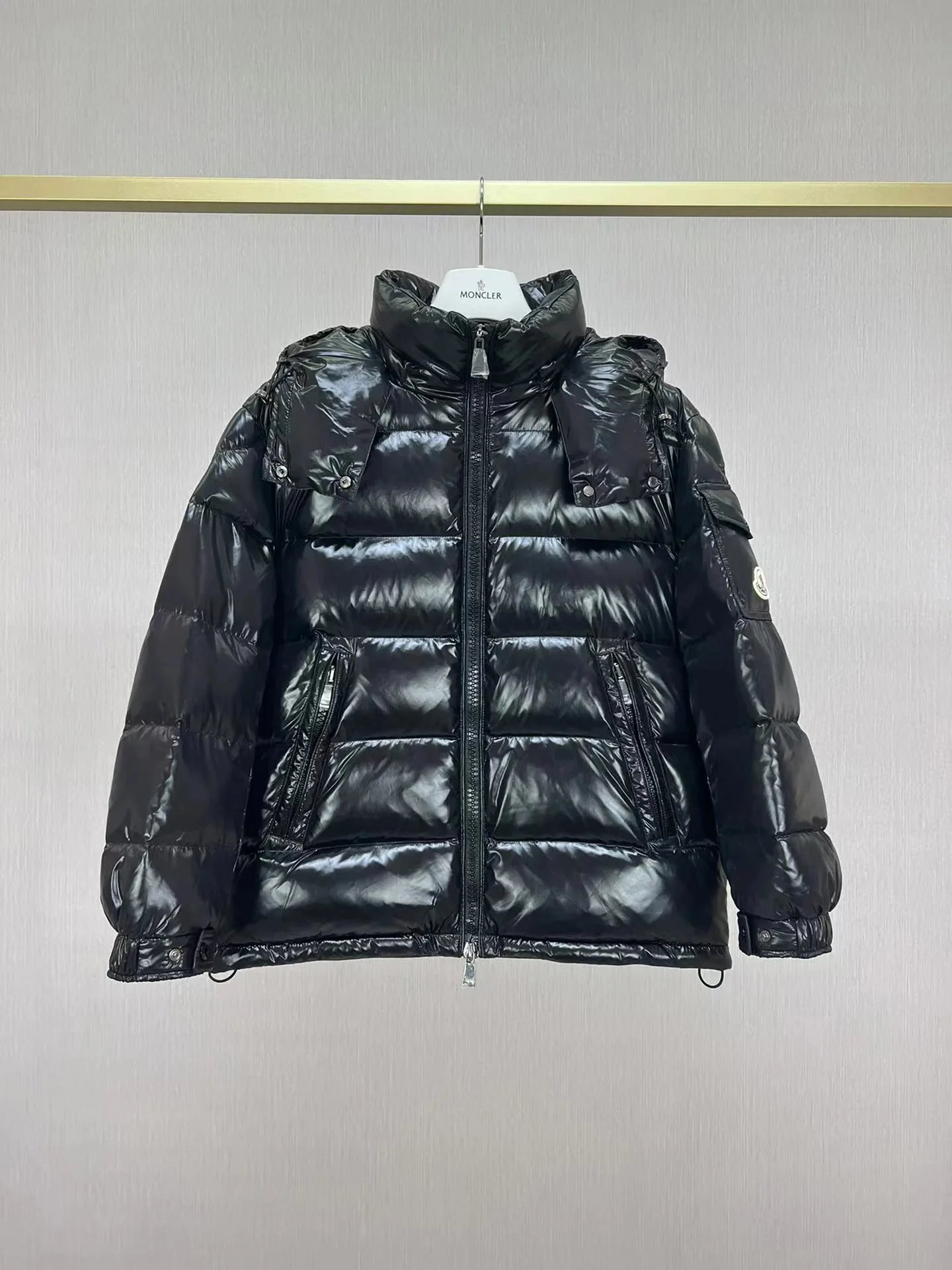 Moncler Maya Black Glossy Down Jacket - 15