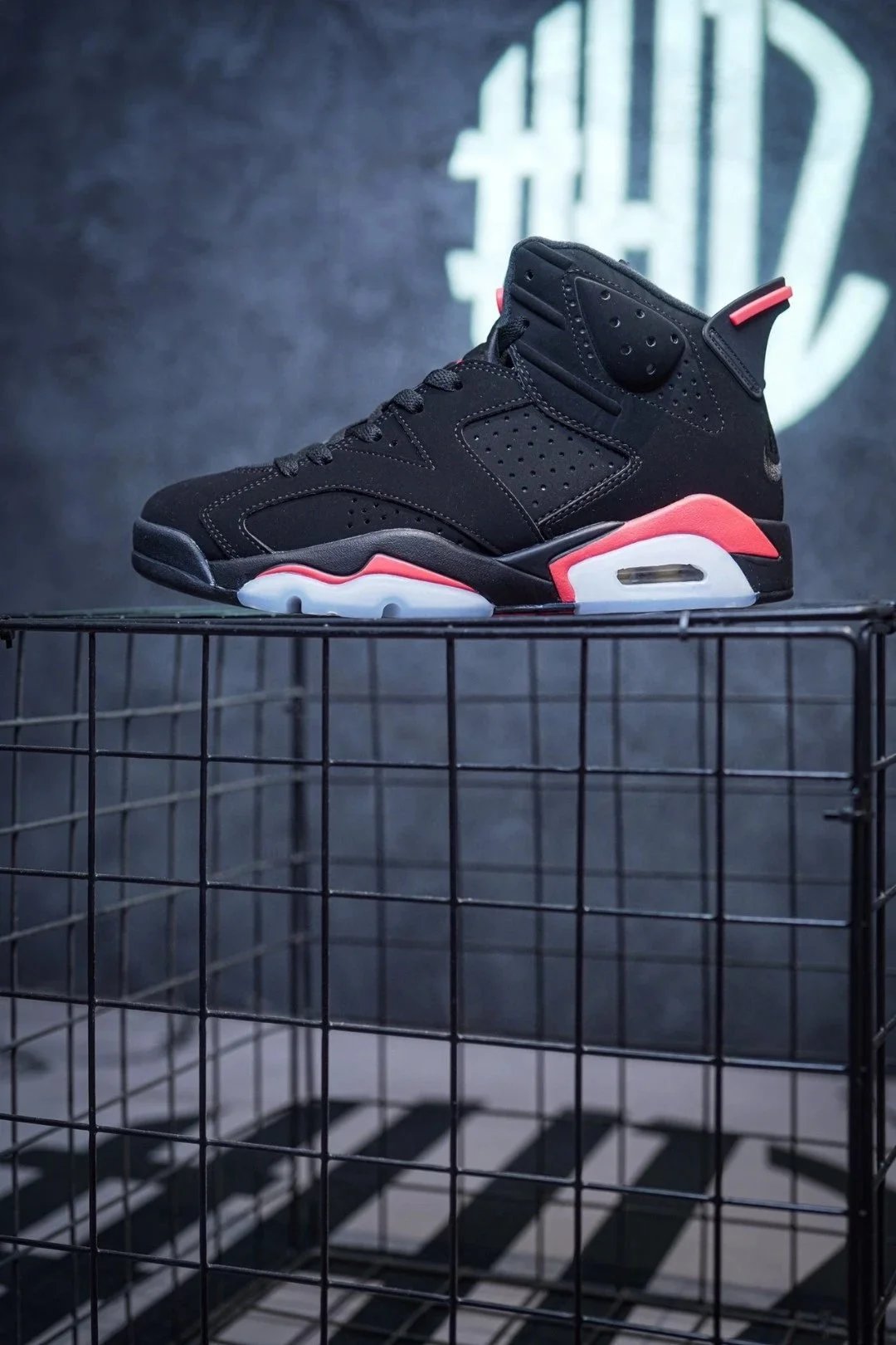 🔑N550470【东莞大厂出品 Air Jordan 6 "infrared" 黑红】大厂出品 正确鞋型 正确材料 原装鞋盒 进口机台电脑刺绣 正确3M反光 完美清洁度 最大限度还原 为你排忧解