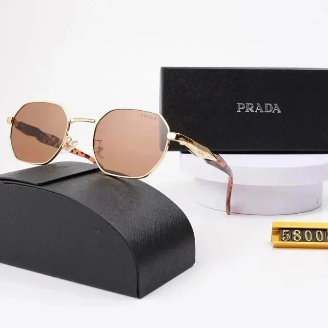 Prada Eyewear Sunglasses with round or geometric metal frames product detail image 9