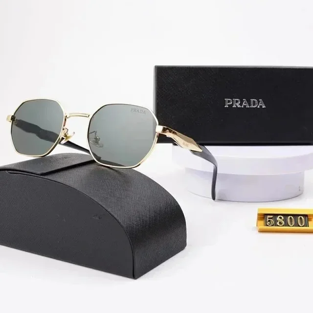 Prada Eyewear Sunglasses with round or geometric metal frames product detail image 10