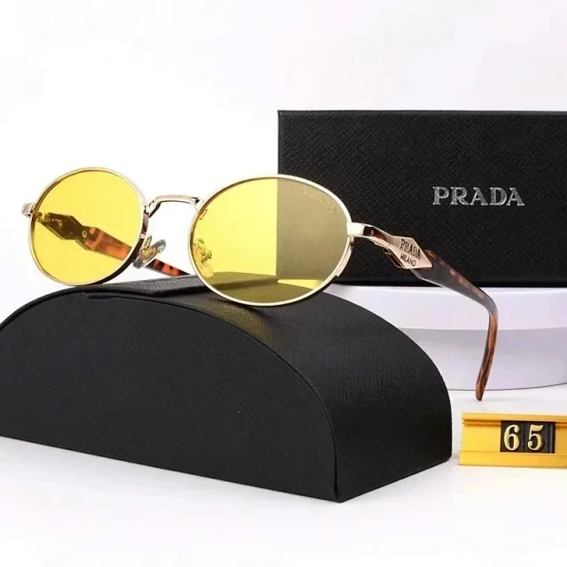 Prada Eyewear Sunglasses with round or geometric metal frames product detail image 1